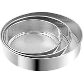 3 Pieces Fine Flour Strainer Sieves, Professional Flour Sieve | Stainless Steel Mesh Sieves, Manual Flour Sifter Sieve for Fl
