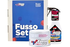 SOFT99 Boxed Fusso Bundle - Fusso Coat Light 12 Month Wax + Speed Barrier Quick Detailer 500ml -12 Months Car Wax, Durable Paintwork, Gloss and Protection with Maintenance QD Spray
