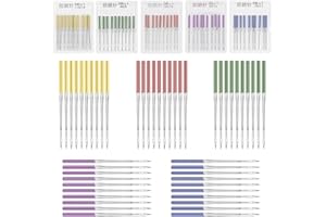 TUCNOEU 50pcs Universal Sewing Machine Needles, Regular Point Machine Needles,Can Be Used on All Conventional Household Sewing Machines 65/9,75/11,90/14,100/16,110/18 (5 Colors)