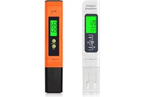 Measury PH Messgerät Aquarium + TDS Messgerät Set, Leitwertmessgerät Aquarium, PH Tester Pool und Wasser, pH Meter, PH Wert Messgerät
