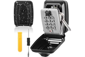 YULADO Cassetta Sicurezza Chiavi,Grande Cassetta di Sicurezza per Chiavi con Codice di Reset 12 Cifre, Portachiavi Impermeabile, Antiruggine, Cassetta Chiavi con Combinazione per Casa Garage