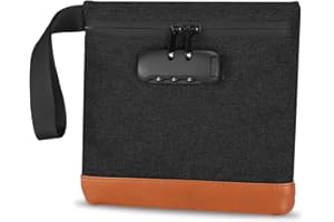 Ankilo Money Bag with Lock, Security Smell Proof Bag for Cash,Men & Women's Locking Accessories Pouch for Travel, Bank Deposits, Wallet, Medicine, Phone and Credit Cards