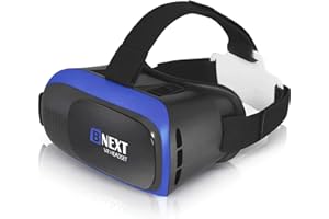 VR-Brille, Virtual Reality Brille kompatibel mit iPhone/Android [3D VR Brille] - Erleben Sie Spiele und 360 Grad Filme in 3D mit weicher & komfortabler | Blau | mit Augenschutz