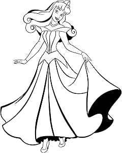 Dornröschen Prinzessin Aurora Aufkleber 60 cm x 47 cm Farbe Wählen