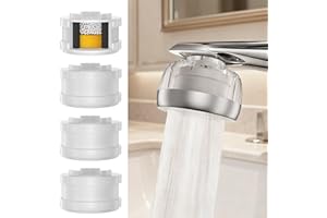 Tylola TWF 3.0 Tap Water Filter for Bathroom Sink & Kitchen Tap | Fits UK Standard Threaded Faucets with 8 Adapters | Reduces Limescale & Chlorine | Gentle on Sensitive & Baby Skin