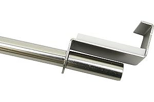 GARDINIA Spannvitrage, Vitragestange zum Spannen, Ausziehbar, Gardinenstange ohne Bohren und Schrauben, Ø 9 mm, Länge 120-160 cm, Metall, Titan