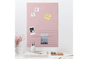 Navaris Tableau d'affichage en velours - Panneau mural 44 x 30 cm avec 6x punaise - Tableaux mémo en velours pour photo notes - Déco bureau maison