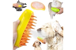 SUNSHINE SMILE Cepillo de Vapor para Gatos, 3 en 1 Cepillo Vapor Gato para Gatos, Steamy Cat Brush 3 en 1, Gatos Masaje Cepillos, Gatos Cepillo para Mudar de Pelo, Gatos Perros Masaje Cepillos Autolimpiantes