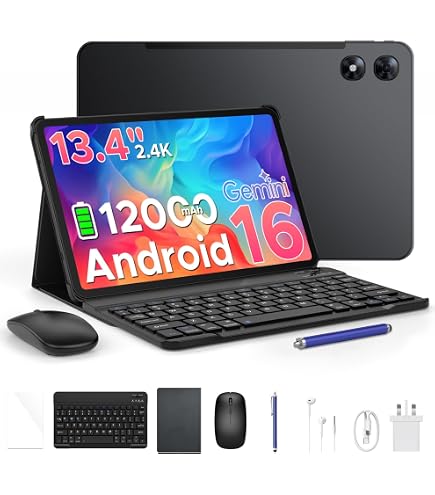 P13 Pro 13.4 Inch Large Tablet, Android 16 Tablets, Gemini AI