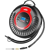 oasser Compresseur Voiture à Double Usage Pompe à air Electrique avec Batterie au Lithium Intégrée de 2000mAh 120PSI avec 3 B