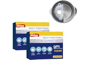 HAILMKONT Multi-Functional Bio-Enzyme Cleaning Tablets, Aktiv-Enzym-Wäschefleckenentferner, Allzweck Reinigungstabletten, Reinigung der Badezimmerküche, Fettreinigung (30pcs/box) (2PC)