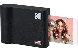 KODAK Mini 3 ERA 7,6x7,6cm Fotodrucker, 4PASS, 8 Blatt, Schwarz | Bluetooth, Kompatibel mi