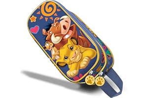 Disney El Rey León Friends-Estuche Portatodo 3D Doble, Azul, 22 x 10 cm