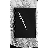 Difference Promotion Spiral Notebook, Black Cover, A5 Size (15x21 cm), 100 Leaves (Striped)