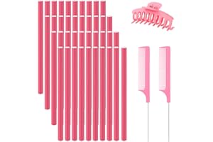 ELICNA 40pcs Rulos Pelo,Rizador de Pelo sin Calor Rulos Flexibles para Rizar Pelo Rizadores de Pelo de Papilotten Adecuados para Bricolaje Herramientas de Peluquería para Niñas