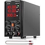 UOHHBOE Alimentatore da Labotorio Alimentatore Stabilizzato Banco 30V 10A Alimentatore DC Regolabile con 4 Cifre Display LED,