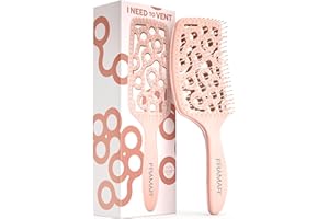 FRAMAR Professional Vented Hair Brush Women – Wet Hair Brush For Blow Drying, Hairbrushes For Women, Hairbrush, Vent Brush, Vented Design For Faster Blow Drying – Champagne