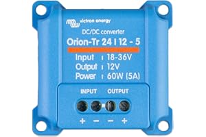 Victron Energy Orion-Tr DC to DC Converter - 24/12-Volt 5 amp 60-Watt - IP43 Protected - for Dual Battery Systems - Non-Isolated