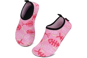 SAGUARO Enfant Chaussures Aquatiques Fille Garçon Chaussons de Plongée Chaussettes d'eau pour Sports Nautiques Piscine et Plage Natation Surf Voile Mer Rivière