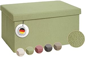 Laleni Panca Contenitore Grande 76x38 cm - Cassapanca da Interno per Camera da Letto - Baule in Verde