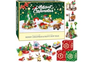 Axinyijia 2025 Calendario Adviento 2025, juguetes de construcción del Calendario de Adviento Regalo para Niños, juguetes de construcción con Árbol de Navidad