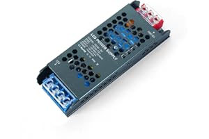 KSIBNW Transformador 220V a 12V, Fuente de Alimentación AC 220V a DC 12V 12,5A 100W LED Driver Extra Fino Conmutada de Voltaje Constante para Tira LED