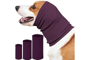 Yaopelky Cache-Oreilles apaisants pour Chien Protection Contre Le Bruit, soulagement de l'anxiété Aide au toilettage (Violet, L)