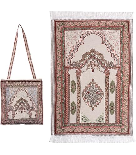 Tapis De Prière Musulman Orthopédique Sujood - Ultra Doux Et Épais - Pour Maison Et Mosquée - Rose