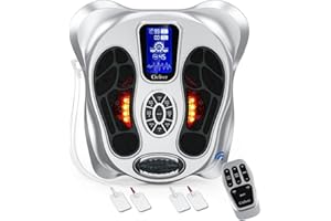 ‎CRELIVER Der Neue Durchblutungs Stimulator für Füße und Beine Creliver-300A, EMS & TENS Fußnerven-Muskel-Massagegerät, Beinmassagegerät ​für die Zirkulation, lindert Körper Schmerzen, Neuropathie, Silbrig.