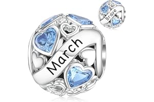 SEVENWELL Geburtsstein Charms for Pandora Charm 925 Sterling Silber Geburtstag Bead Charm