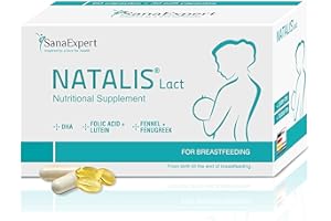 SanaExpert Natalis Lact, Breastfeeding Vitamins with DHA, Omega-3, folic Acid, Fennel, Fenugreek, 90 Capsules (1)