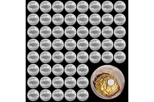 MEGYAD 60 bolas de plástico para rellenar: bolas de relleno acrílico de 50 mm, bolas de plástico para rellenar, bolas de acrílico, mini bolas de Navidad para bodas, Navidad, decoración del hogar (32