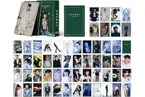 MUSOLAREE 55Pcs Bangtan Boys Jungkook Photo Cartes GOLDEN Bts Jungkook Lomo Cards Bangtan Boys BTS Album Lomo Cartes Bangtan Boys Merch Box Cards Pack Cadeau pour Army Fans(JK GOLDEN)