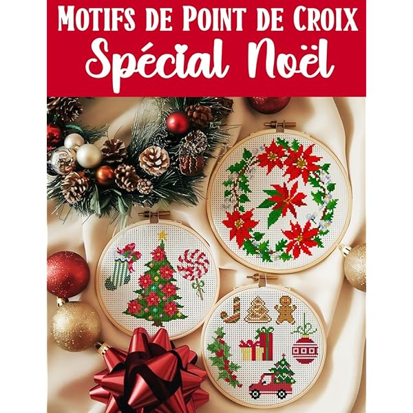 Cukol Canevas Broderie Point De Croix Kit Complet Adulte Debutant Père Noel, Kit Broderie Point