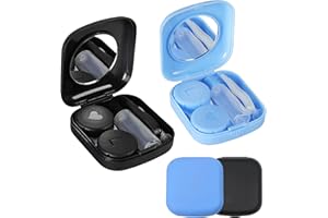 TIGMEW 2 stücke Kontaktlinsenbehälter Tragbarer Kontaktlinsen Behälter Kontaktlinsen Einsetzhilfe Halten Sie Kontaktlinsen Hygienisch und Sauber Kontaktlinsen Reiseset für Zuhause Reisen