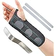 Carpal Tunnel Wrist Brace for Left and Right hand, Breathable Sleep Wrist Splint, Adjustable Hand Support Brace with Removable Metal Splint Relieve Wrist uncomfortable,Tendonitis (Small, Right Hand)