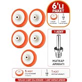Bondit Turuncu Oto Pasta Cila Parlatma Polisaj S&uuml;ngeri 150mm 6 Lı Paket