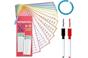 ‎LAEEYIN laeeyin 1x1 Multiplikation Mathematik lernkarten einmaleins Lernen lernkarten Kinder 1x1 Lernen Spiel Einmaleins Karten von 1 bis 12,Tragbare Lernhilfe,Spaß beim Einmaleins Lernen (Multiplikation)