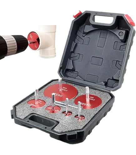 Kit De 8 Alésoirs En Aluminium Pour PVC/ABS - Tailles 1.27 à 10.2 Cm - Insert Carbure De Tungstène - Pour Plomberie