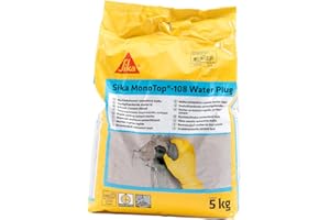 Sika - Sika Monotop 108 WaterPlug, Grigio - Miscela cementizia a presa istantanea - Pronta all'uso - Per infiltrazioni d'acqua - Sacchi da 5kg