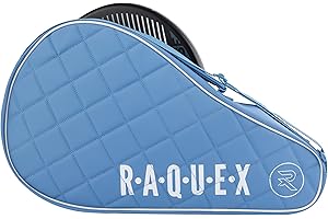 Sac pour raquette de padel Raquex élite : bleu ou noir, pour 1 raquette, sac de padel rembourré en similicuir pour hommes et femmes, protecteur de raquette de padel rembourrée, cadeau de padel de luxe