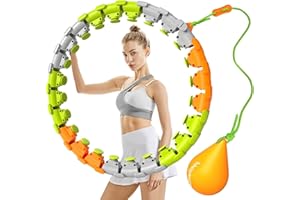 TIPTOP HOME Cerceau de Fitness lesté pour Perte de Poids Adulte, cerceaux d'exercice intelligents avec 27 nœuds réglables détachables pour Homme et Femme, entraînement à Domicile pour brûler Les Graisses