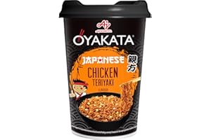 Ajinomoto, Oyakata Soba Cup Noodles Chicken Teriyaki, Noodles Istantanei al Gusto Pollo, Pronti in 3-4 Minuti, Condimento a Base di Salsa di Soia e Spezie Asiatiche, Snack o Pranzo Veloce, 96 g