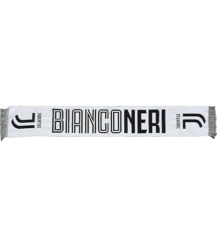 Sciarpa Ufficiale Juventus A Maglia Jacquard – Logo In Gomma E Scritta, Calda E Comoda