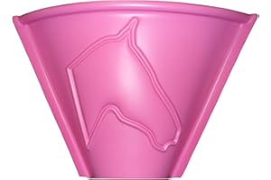 PLASTIC MOULDINGS NORTHERN LTD Hay Feeder - Horse & Pony Plastic Corner Hay Feeder (Pink, Pony size) Buy 3 - Receive a free heavy duty mucking out shovel
