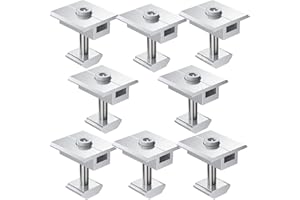 Lizaty 8 Stück Mittelklemmen Solarmodul Halterung T-förmige Mittelklemme 35MM Solarmodul Halterung für Wohnmobile Dächer Wände Dachinstallationen