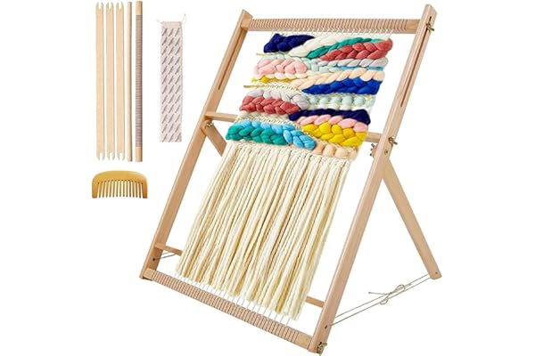 ROCKY&CHAO Métier à Tisser 60 * 47 CM Machine à Tisser en Bois - Kit de Tissage à La Main