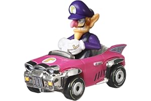 Hot Wheels Modello DieCast KART BADWAGON di WALUIGI GJH54 Super Mario - Scala 1/64 5cm