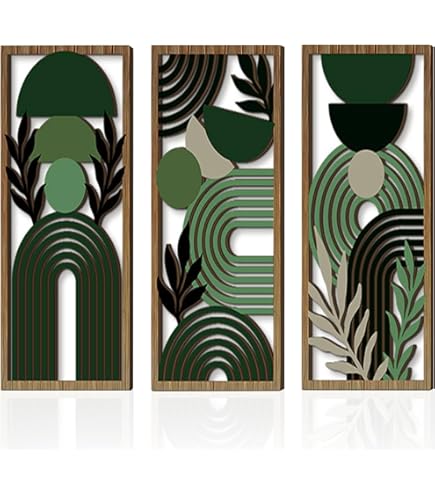 Chihutown Boho Wanddekoration 5er Set - Böhmische Holz Wandkunst Für Wohnzimmer