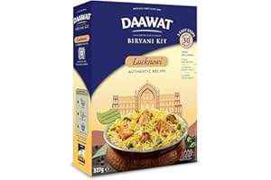 Daawat Lucknowi Biryani Kit Ready to Cook Meal Kit Includes - Daawat Rice - 200g, Authentic Biryani Masala Paste - 127g, Aromatic Whole Spices - 1 Small Pack